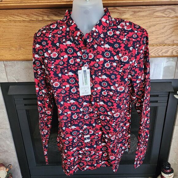 Denim & Flower Cactus Man Button Down Shirt - Picture 1 of 5